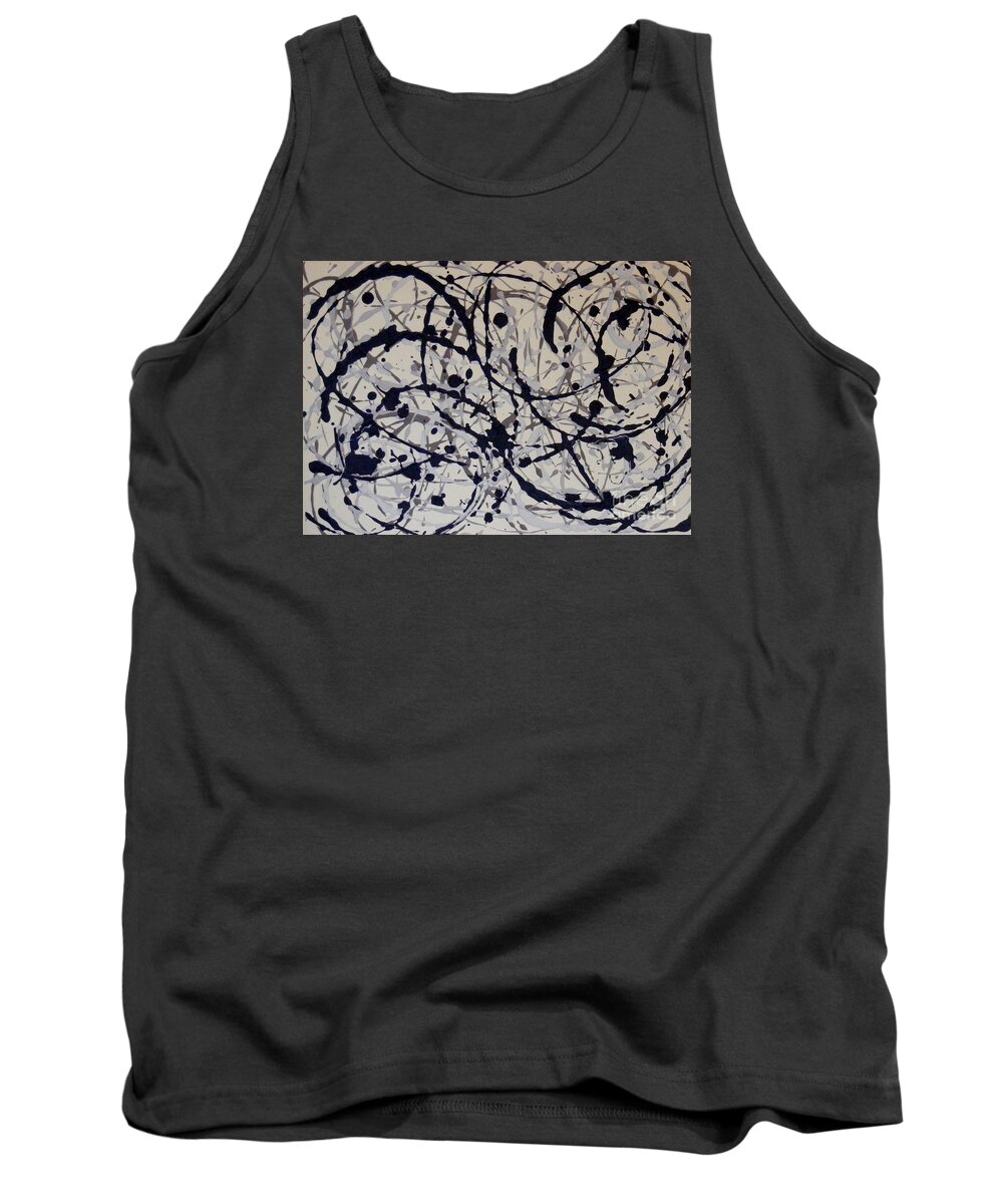 Grey Tank Top featuring the painting Ebb And Flow by Susan Williams