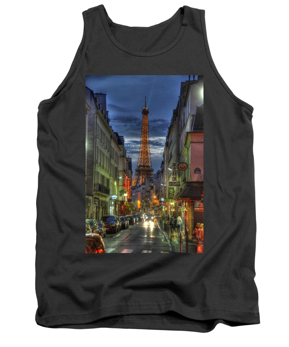 Paris Eiffel Tank Top featuring the photograph Eiffel over Paris by Michael Kirk
