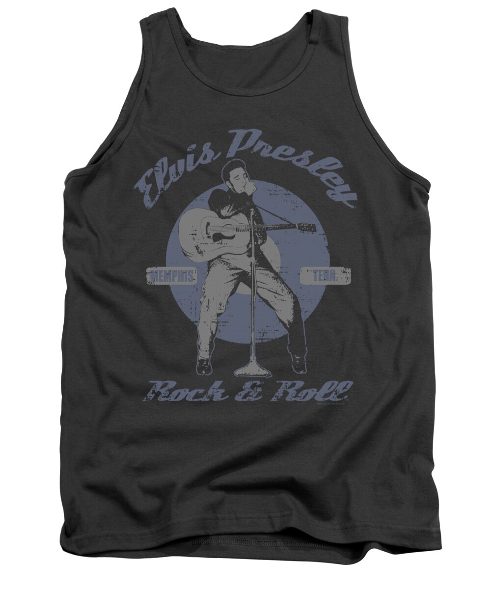 Elvis Tank Top featuring the digital art Elvis - Rock And Roll by Brand A