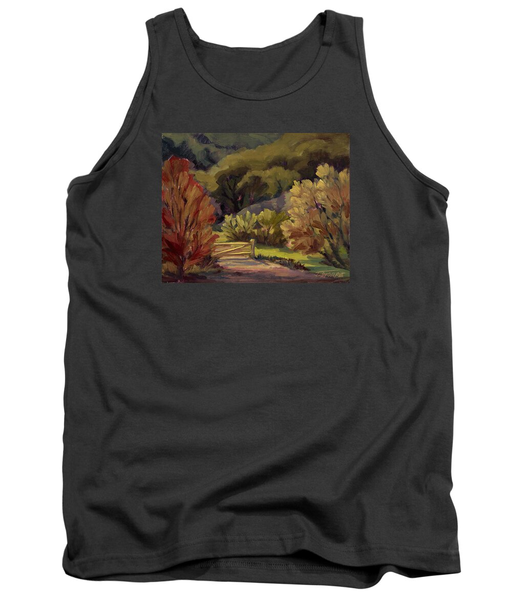 Road Tank Top featuring the painting End of the Road by Jane Thorpe