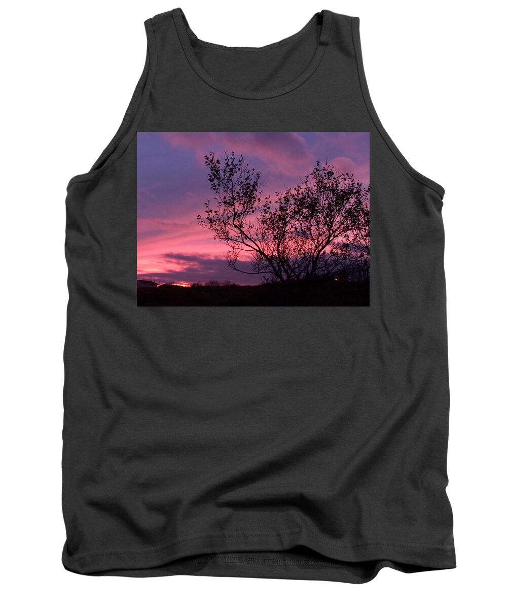 Sunset Tank Top featuring the photograph Evening Sunset by Susan Turner Soulis