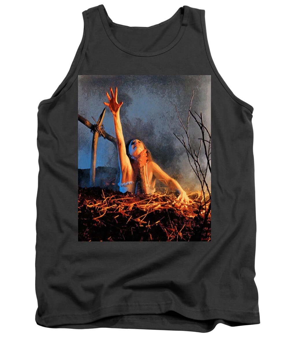Movie Tank Top featuring the painting Evil Dead by Joe Misrasi
