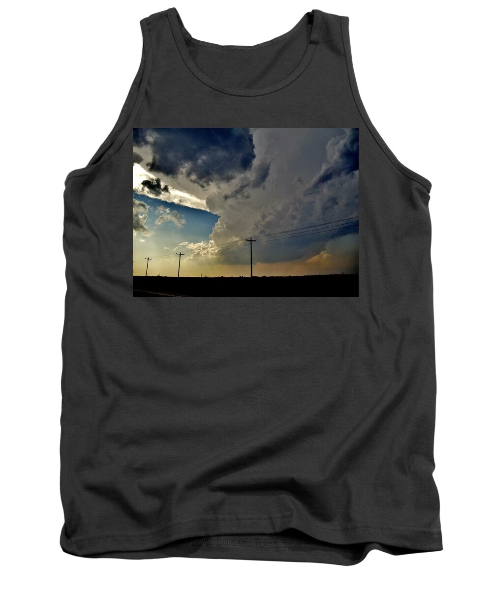 Texas Tank Top featuring the photograph Explosive Texas Supercell by Ed Sweeney