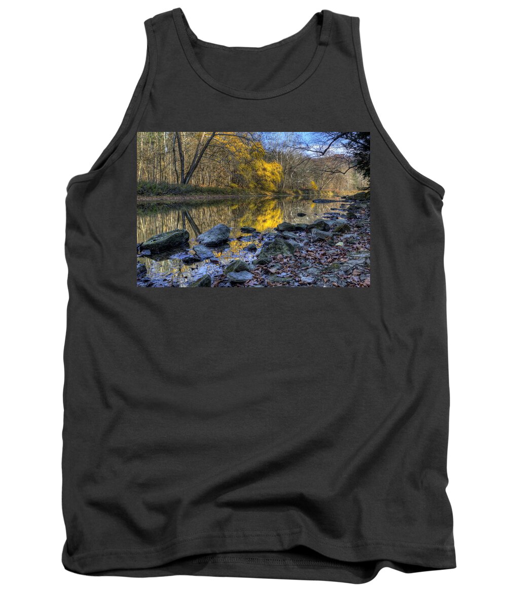 River Tank Top featuring the photograph Fall along the Scenic River by David Dufresne