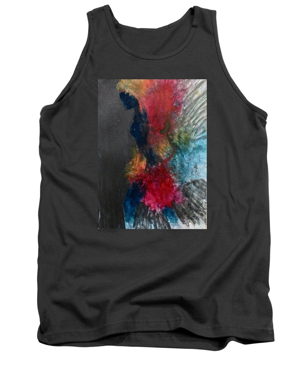 Dancer Tank Top featuring the painting Fan Dance by Janice Nabors Raiteri