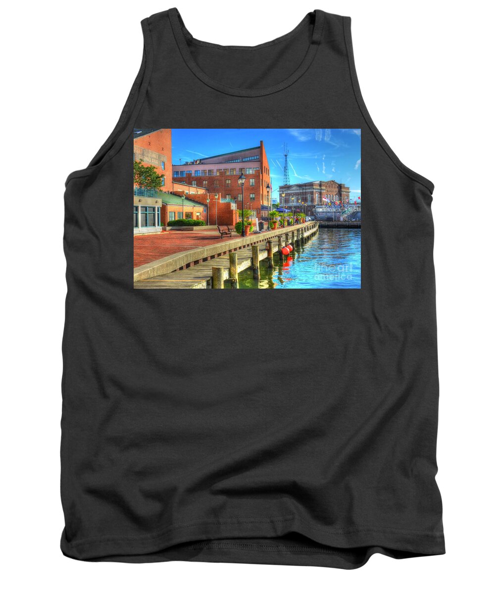 Fells Point Tank Top featuring the photograph Fells Point Dock by Debbi Granruth