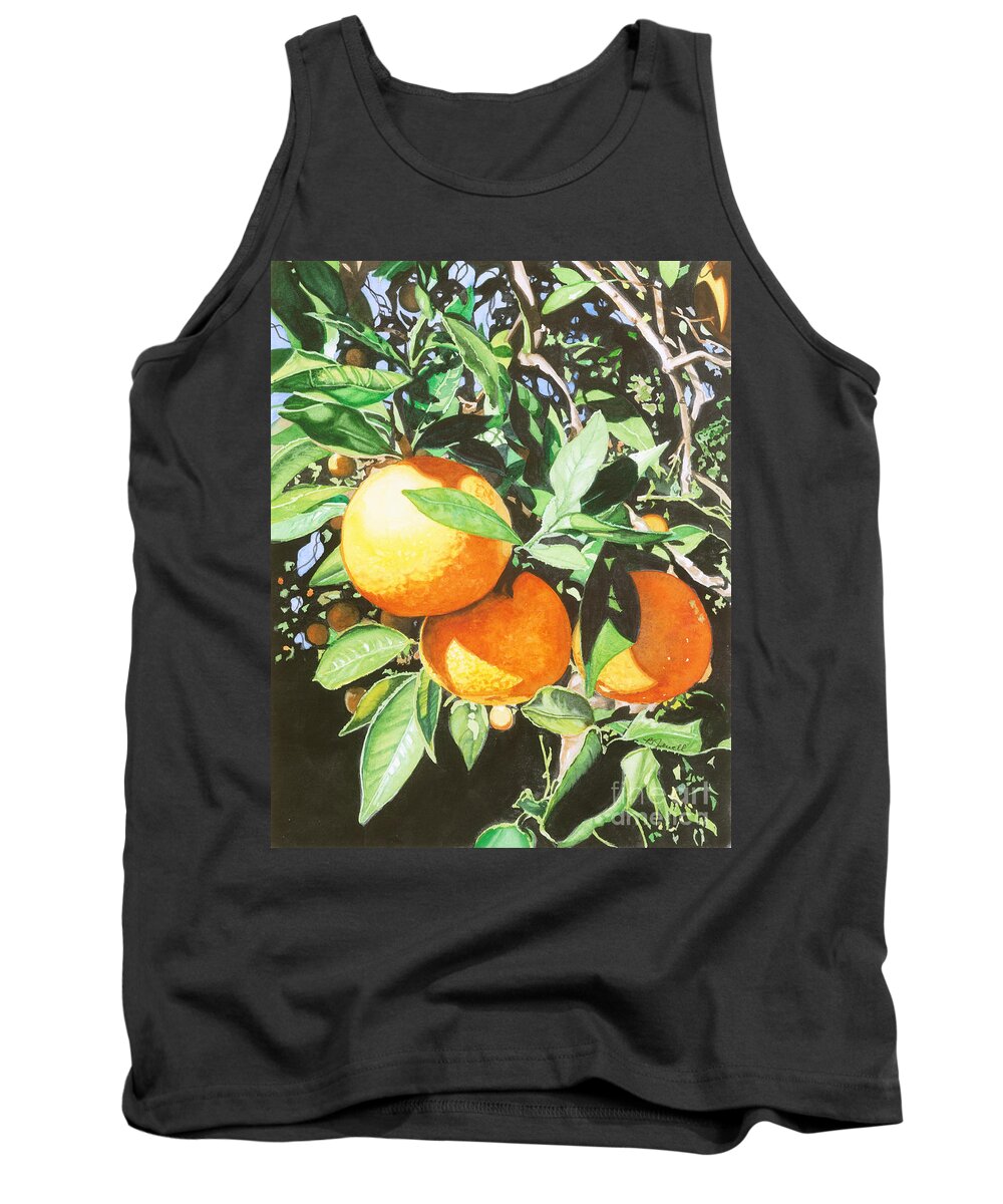 Fruit Tank Top featuring the painting Florida's Finest by Barbara Jewell