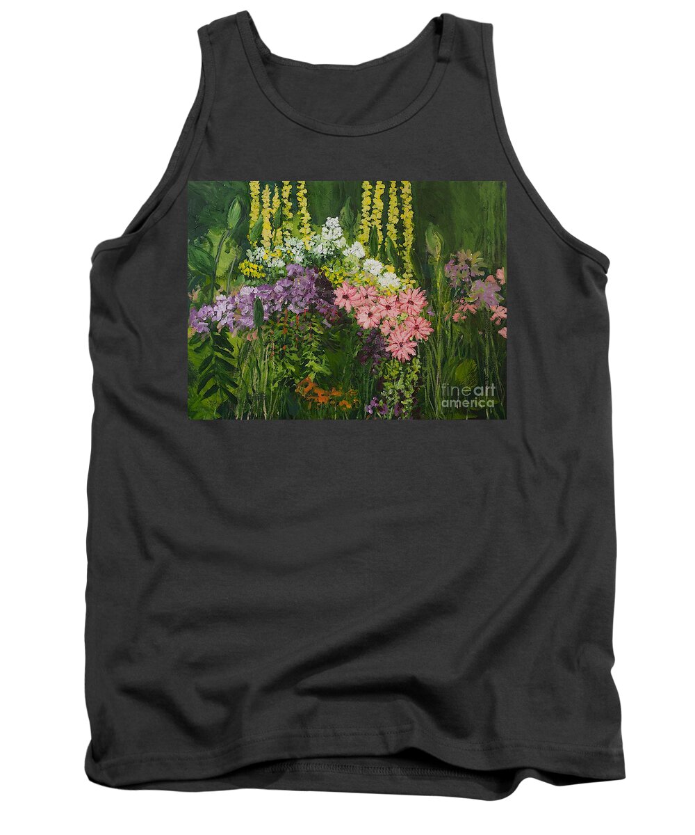 Landscape Tank Top featuring the painting Flower Dance by Allan P Friedlander