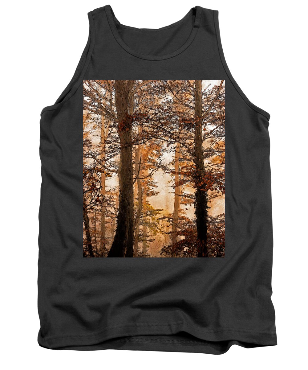 Foggy Morning Tank Top featuring the painting Foggy Morning by Michael Pickett
