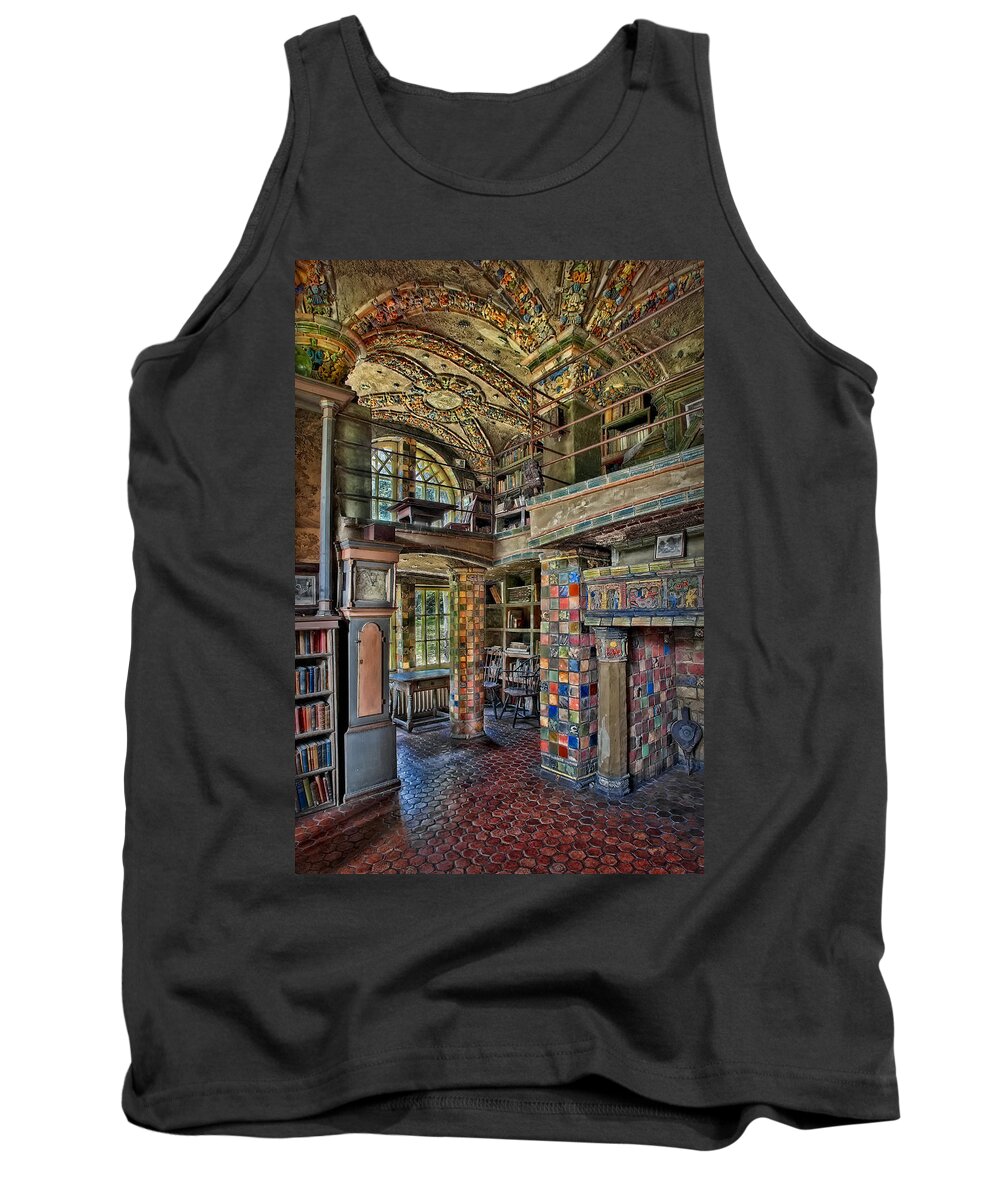 Castle Tank Top featuring the photograph Fonthill Castle Library Room by Susan Candelario