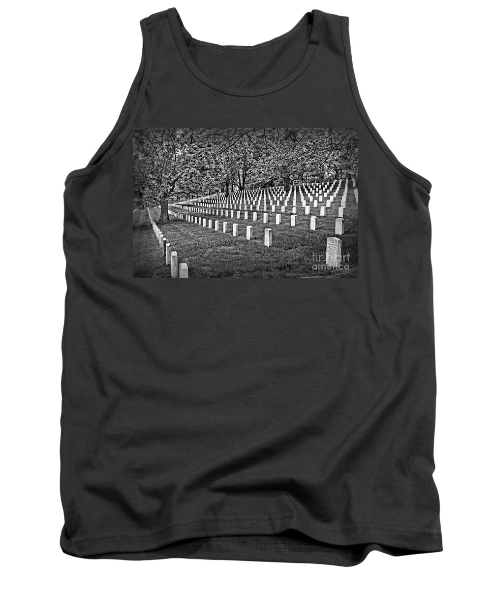 Black And White Tank Top featuring the photograph For Our Nation by DJ Florek
