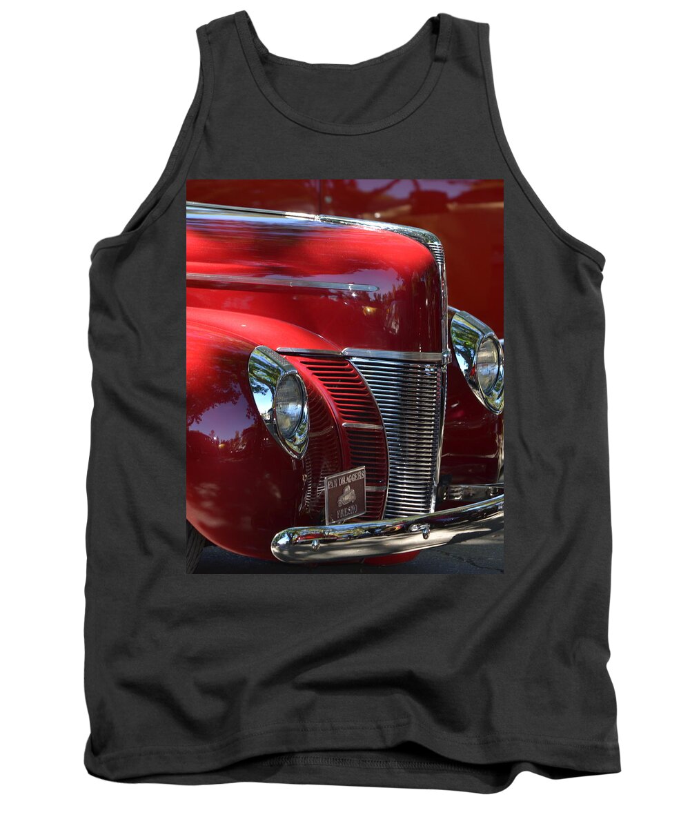 Red Tank Top featuring the photograph Ford Hotrod by Dean Ferreira
