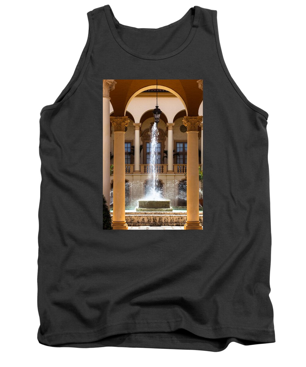 Arches Tank Top featuring the photograph Fountain at the Biltmore by Ed Gleichman