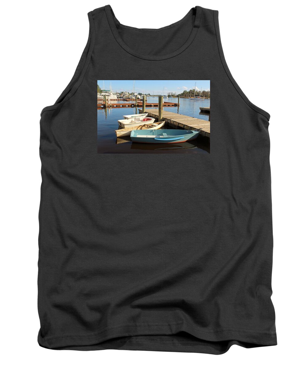 Boats Tank Top featuring the photograph Four Boats by Cynthia Guinn