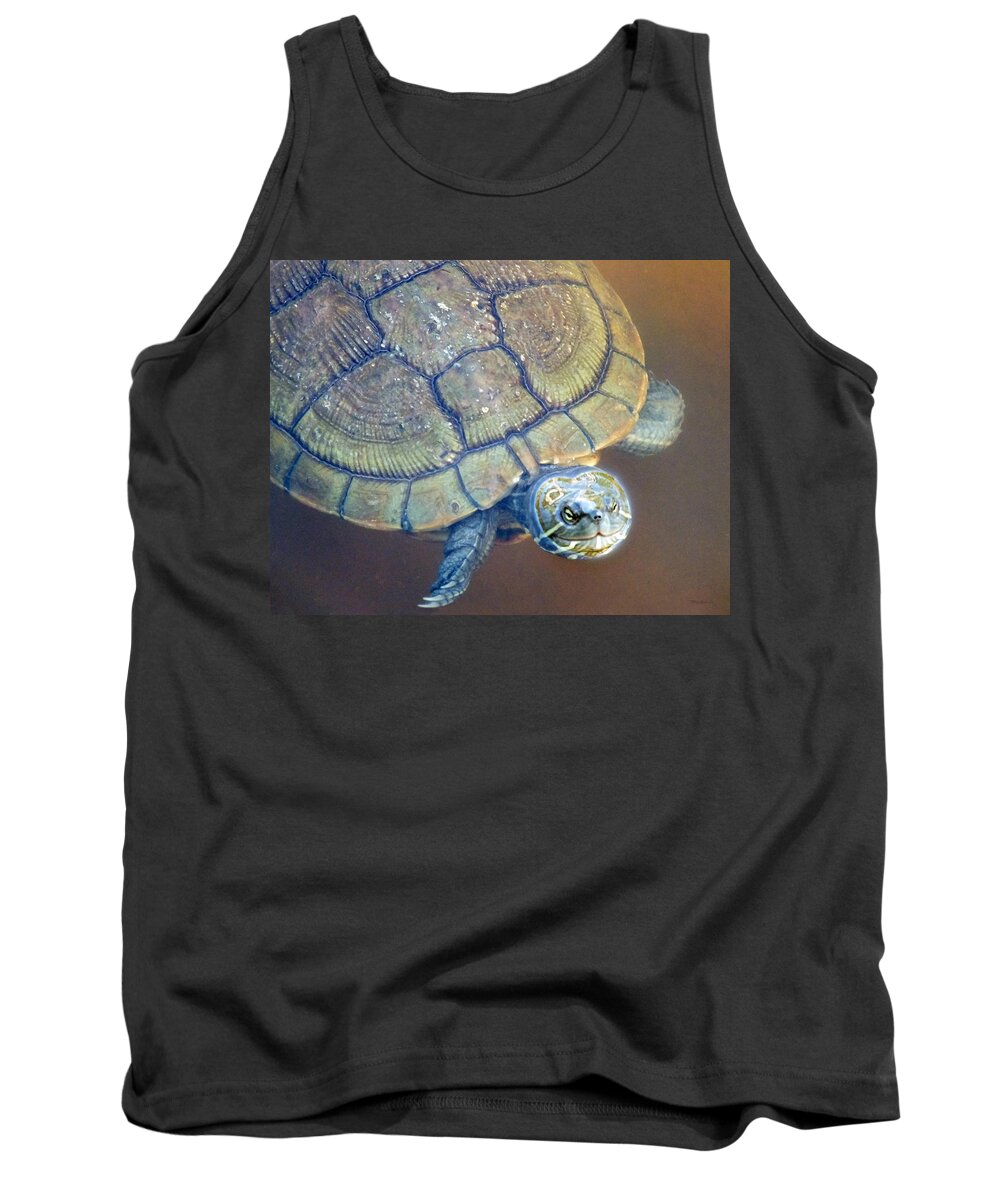 Duane Mccullough Tank Top featuring the photograph Freshwater Turtle 2 by Duane McCullough