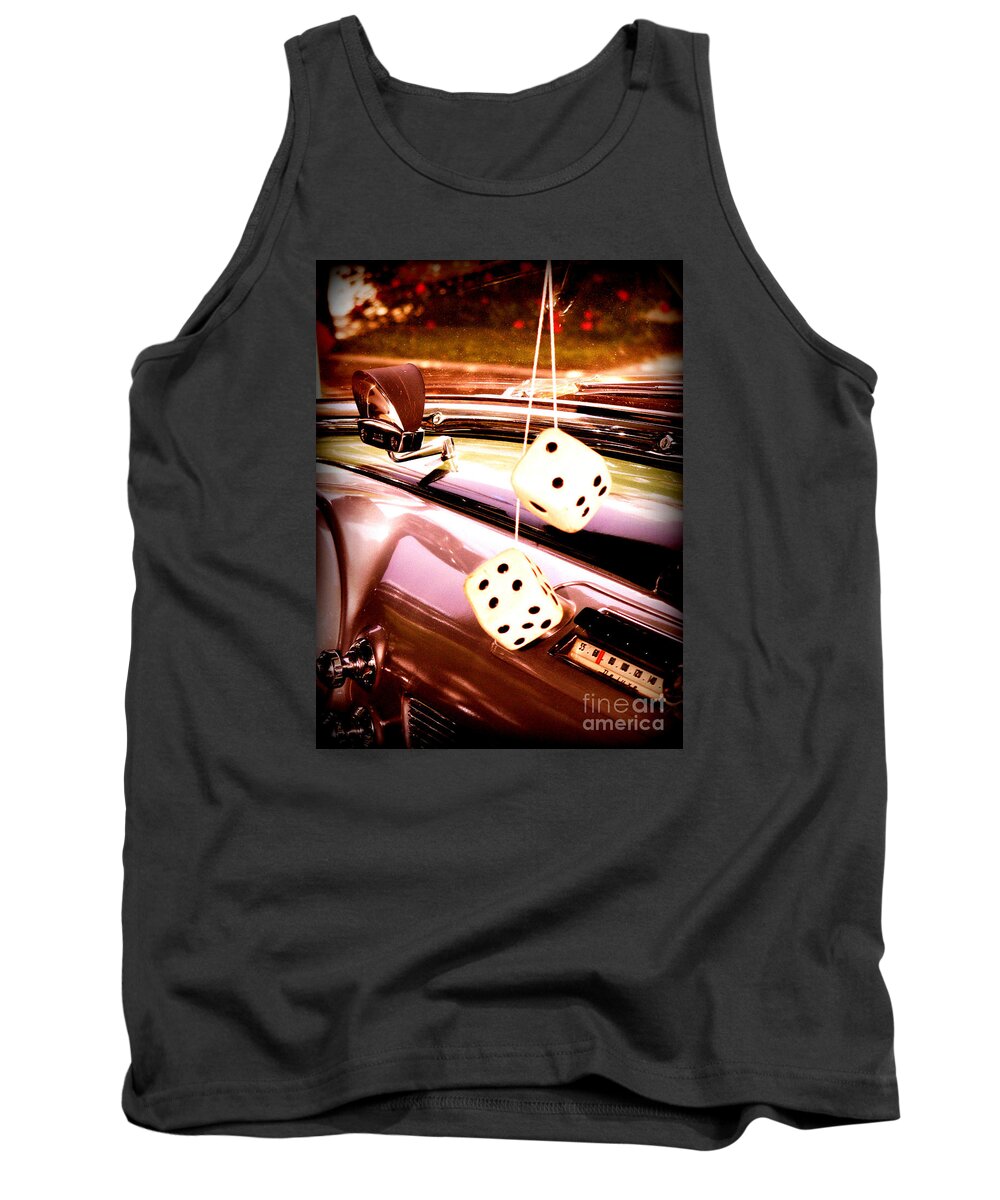 Dice Tank Top featuring the digital art Fuzzy Dice by Valerie Reeves