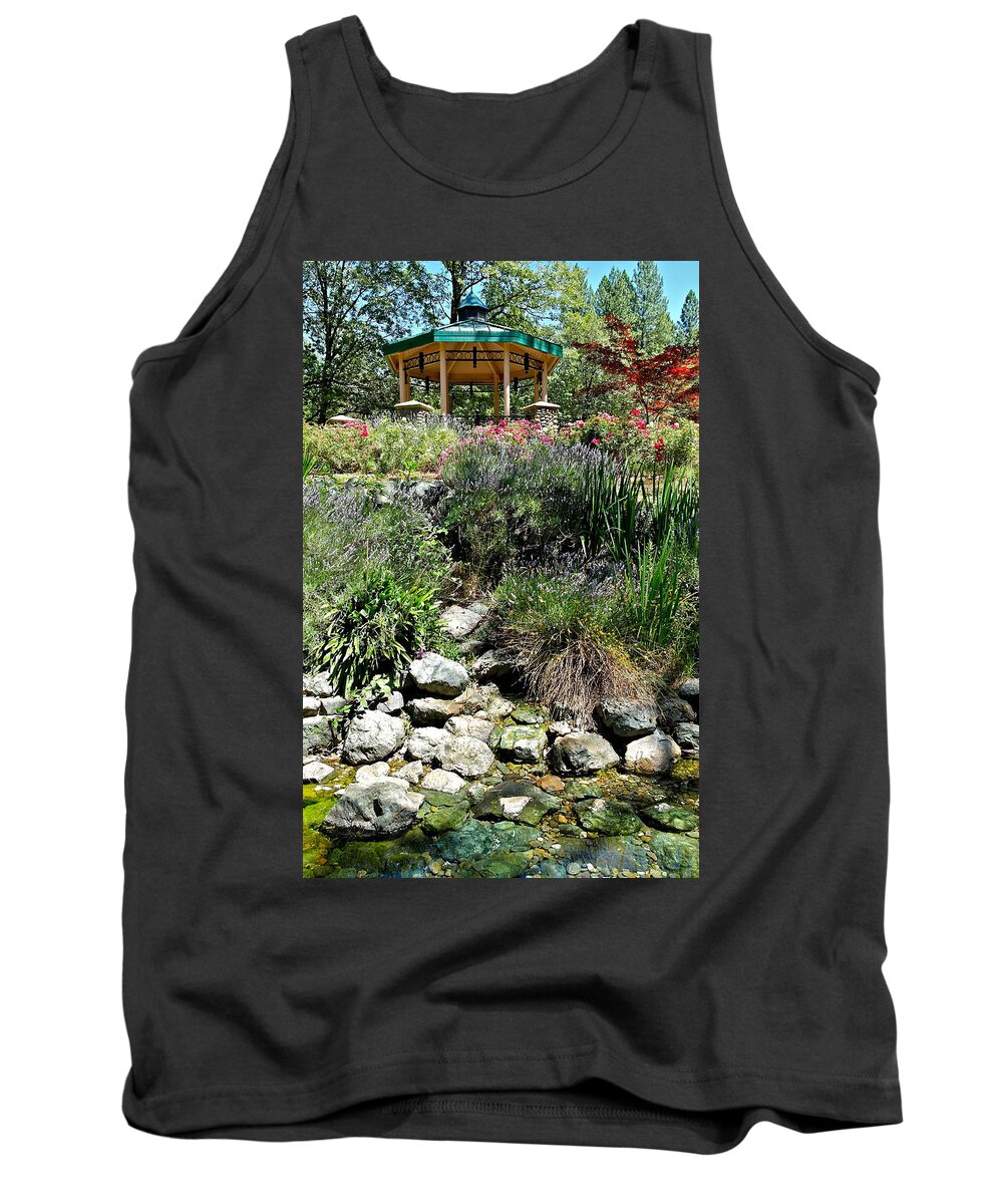 Garden Tank Top featuring the photograph Garden Gazebo by Michele Myers