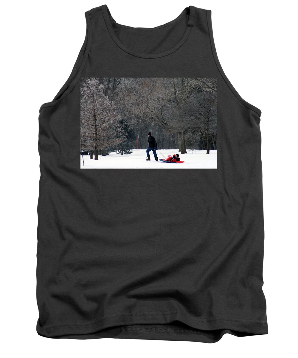 Winter Tank Top featuring the photograph Getty-Up Daddy by Kay Novy