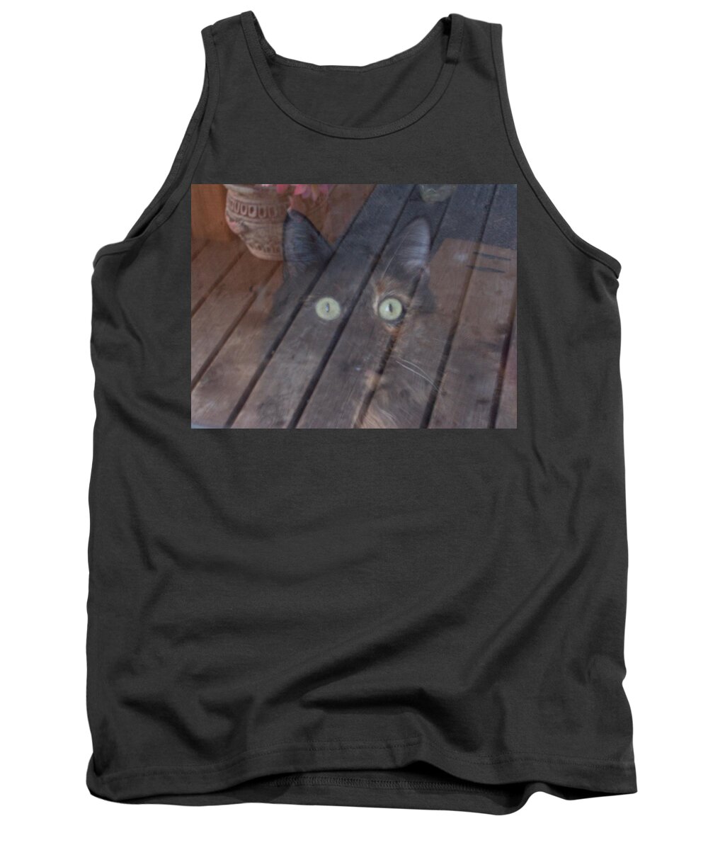 Cat Tank Top featuring the photograph Ghostly by Susan Turner Soulis