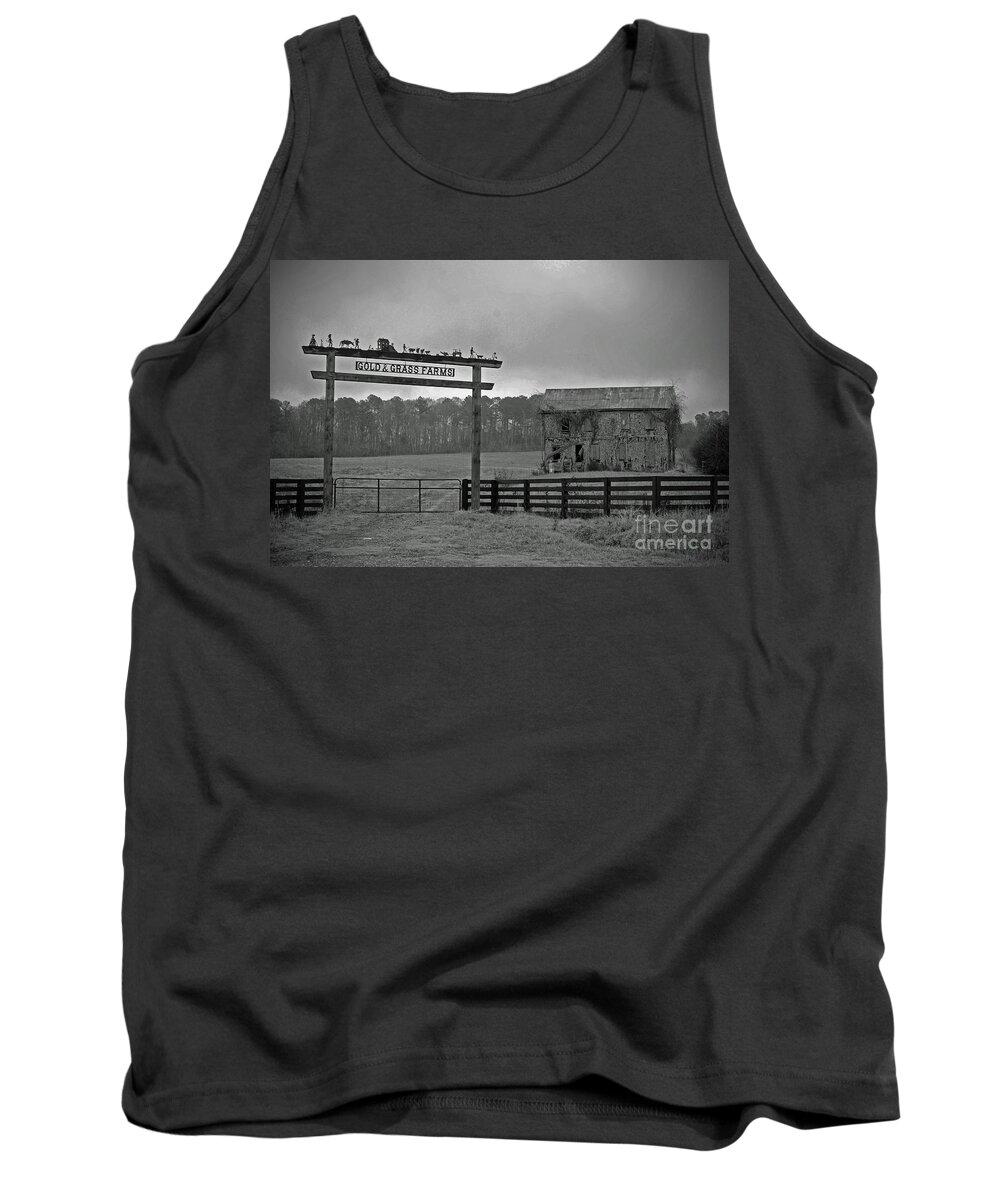 Gold Tank Top featuring the photograph Gold Grass Farm by Jost Houk