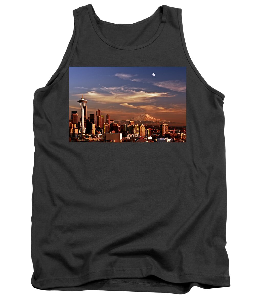 Seattle Tank Top featuring the photograph Golden Seattle by Darren White