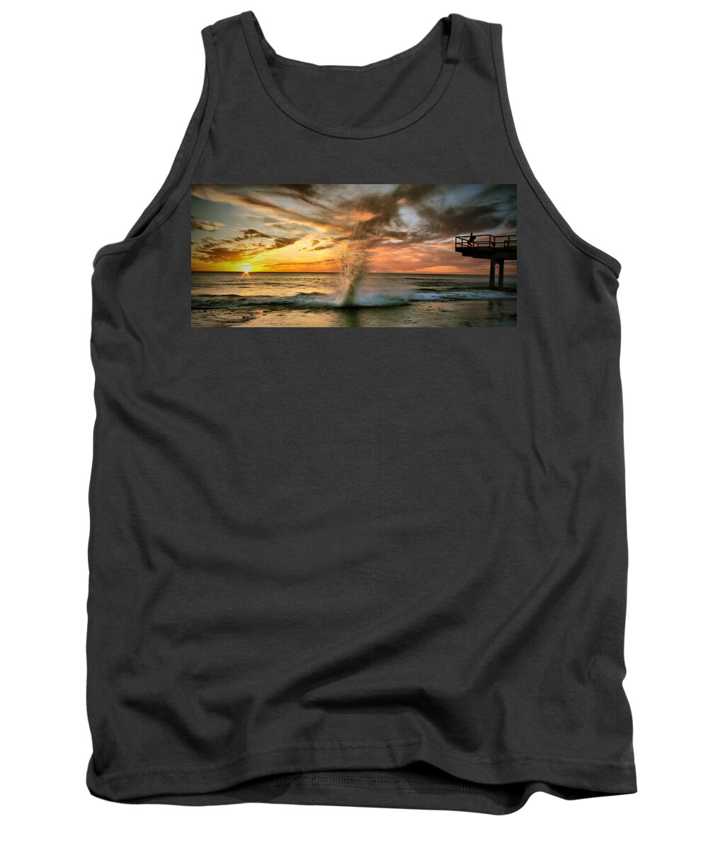 Sunset Tank Top featuring the photograph Gotcha by Kym Clarke