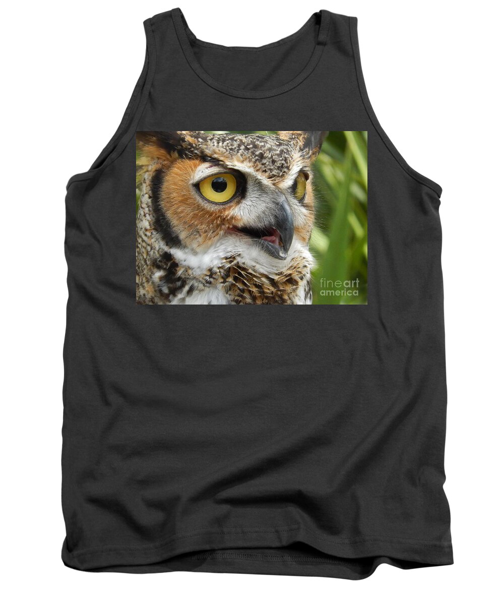Great Horned Owl Tank Top featuring the photograph Great Horned Owl No.3 by John Greco