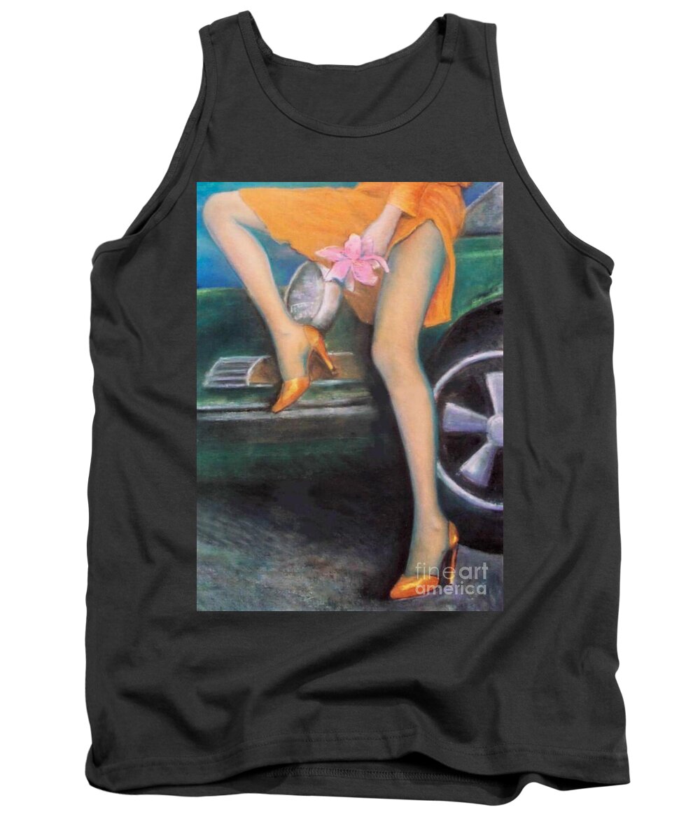 Sensual Tank Top featuring the pastel Green Porsche by Mary Ann Leitch