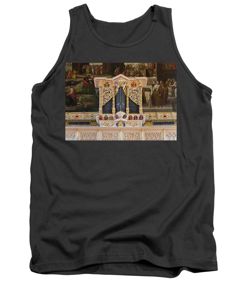 Organ Tank Top featuring the photograph Halle Handel organ by Jenny Setchell