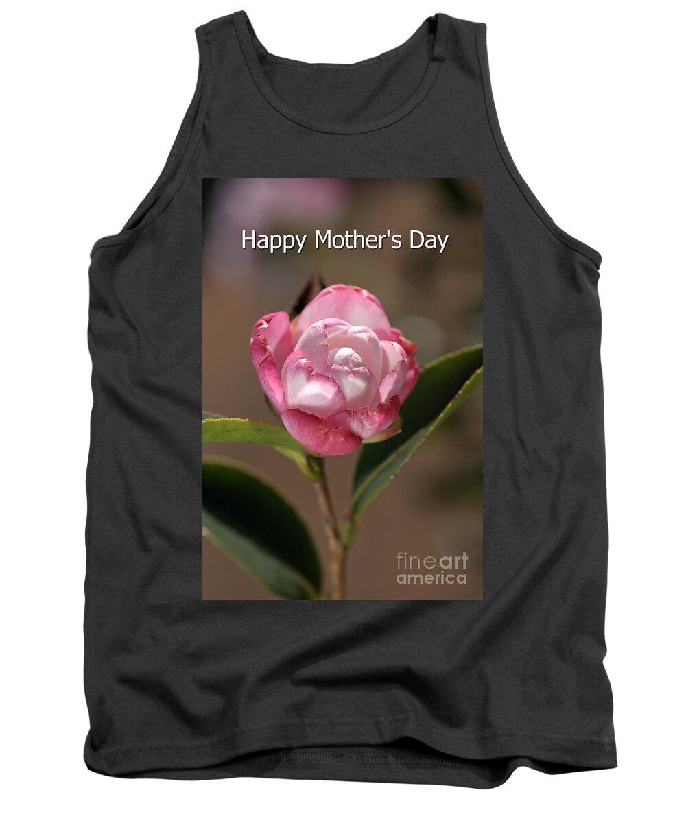 Mother's Day Tank Top featuring the photograph happy mother's day - Camellia by Joy Watson