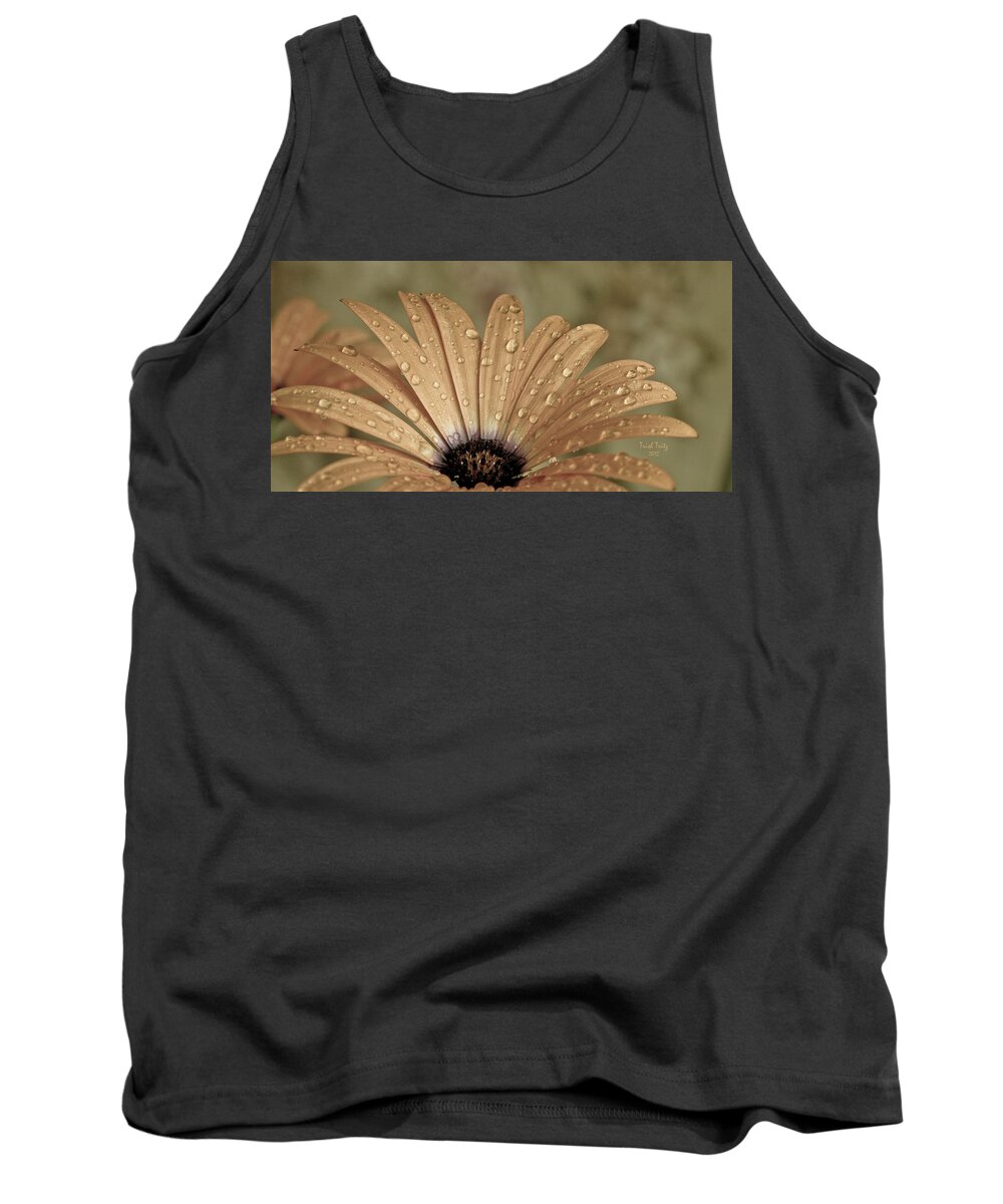 Flower Tank Top featuring the photograph Happy To Be A Raindrop by Trish Tritz
