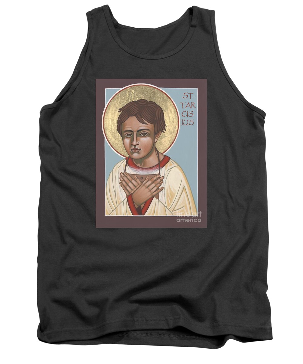 St. Tarcisius Tank Top featuring the painting Holy Martyr St. Tarcisius Patron of Altar Servers 271 by William Hart McNichols