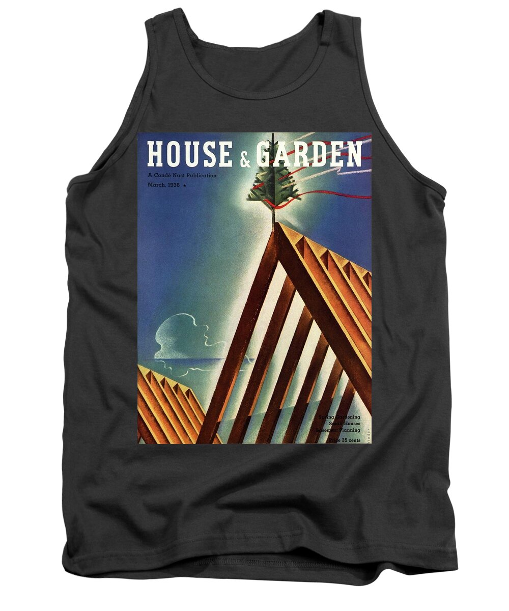 House And Garden Tank Top featuring the photograph House And Garden Cover Featuring An Unfinished by Joseph Binder