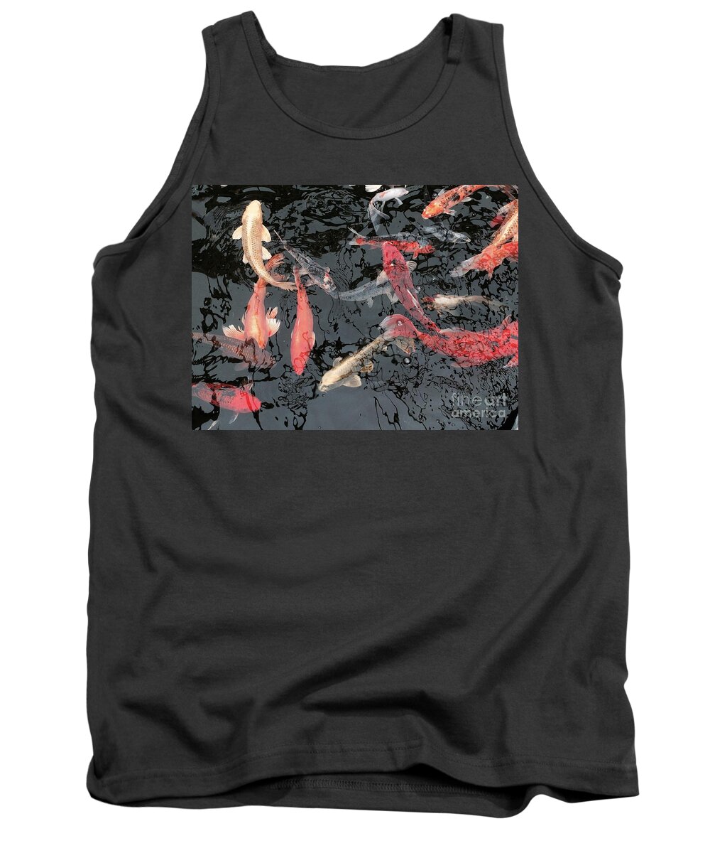 Koi Tank Top featuring the photograph Hungry Koi by Jacklyn Duryea Fraizer