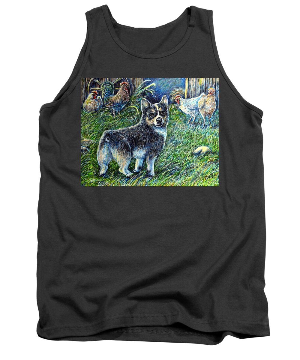 Animal Tank Top featuring the painting I Heard You But.... by Gail Butler