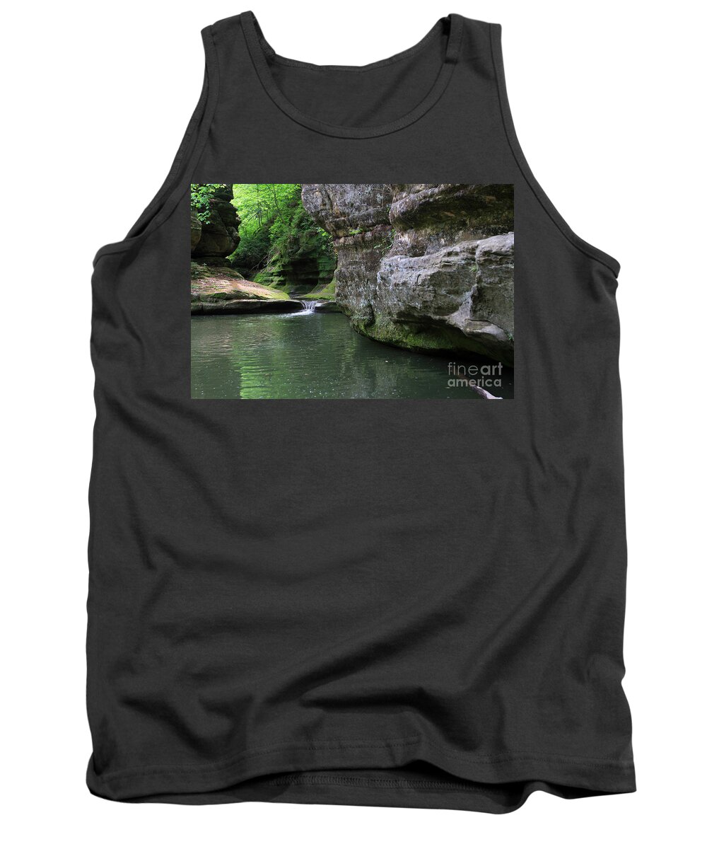 Landscape Tank Top featuring the photograph Illinois Canyon May 2014 by Paula Guttilla