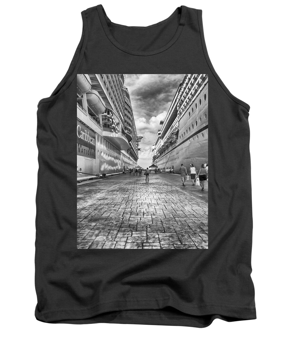  Tank Top featuring the photograph International Pier Cozumel #1 by Howard Salmon