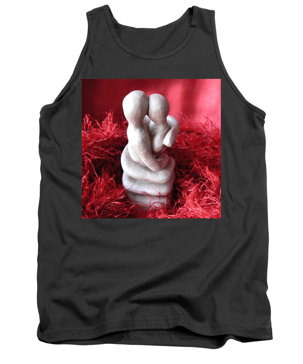 Sculpture Tank Top featuring the sculpture Intertwined by Barbara St Jean