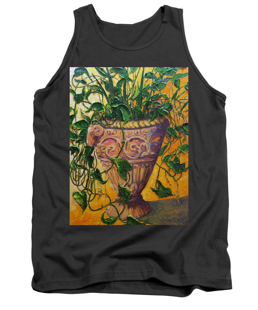Devil's Ivy Tank Top featuring the painting Devil's Ivy by Paris Wyatt Llanso