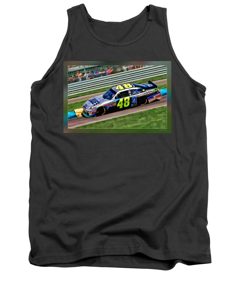 Jimmie Johnson Tank Top featuring the photograph Jimmie Johnson by Blake Richards