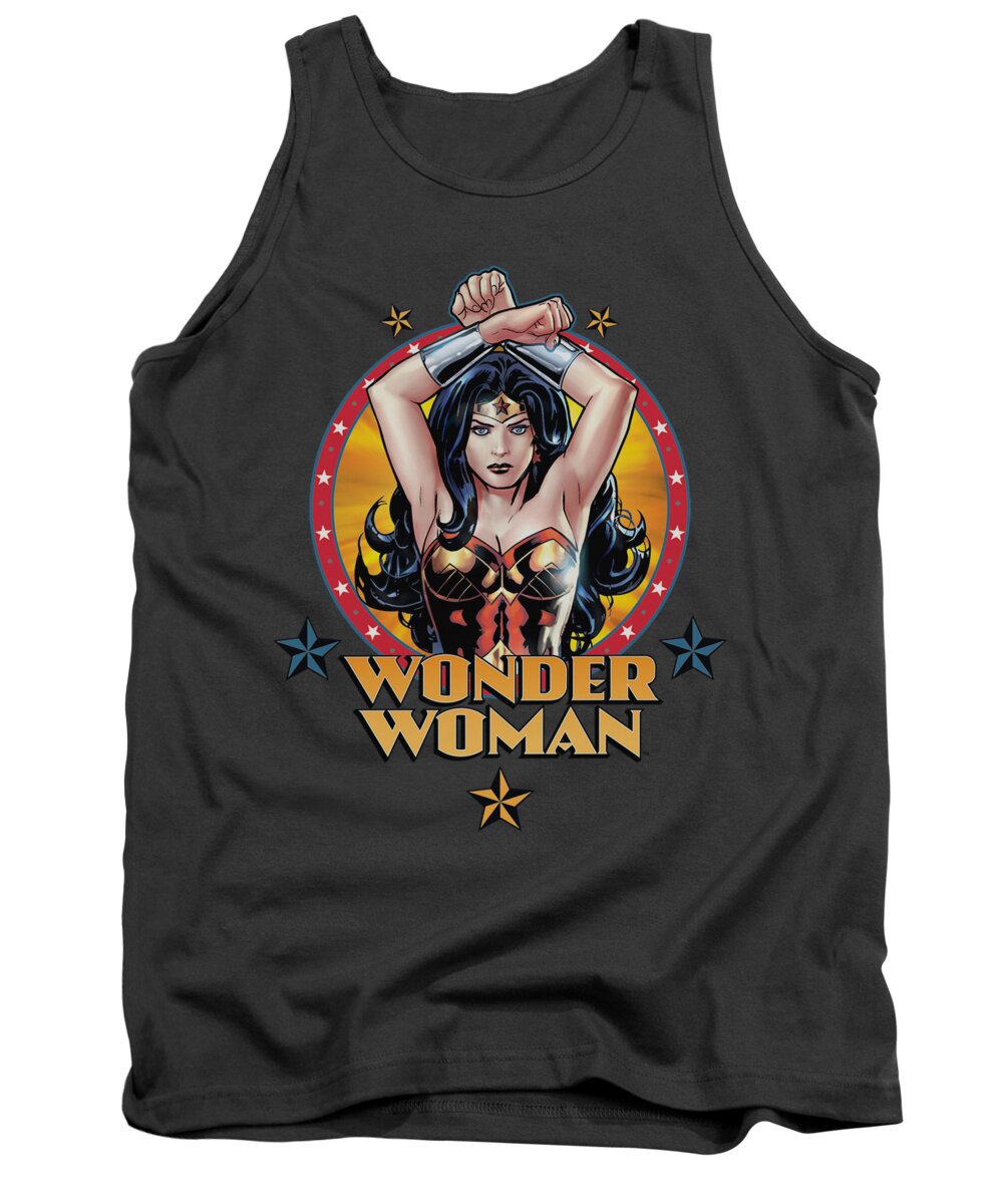 Justice League Of America Tank Top featuring the digital art Jla - Powerful Woman by Brand A