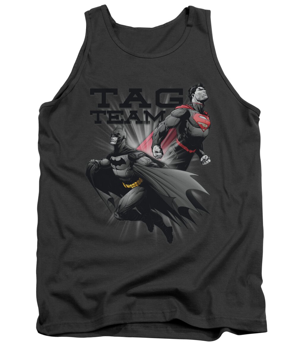 Justice League Of America Tank Top featuring the digital art Jla - Tag Team by Brand A