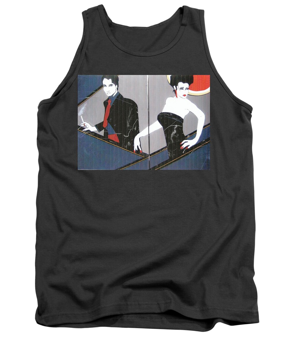 Modern Man And Women  This Took For Ever Do Tank Top featuring the painting Just Passing By by Nora Shepley