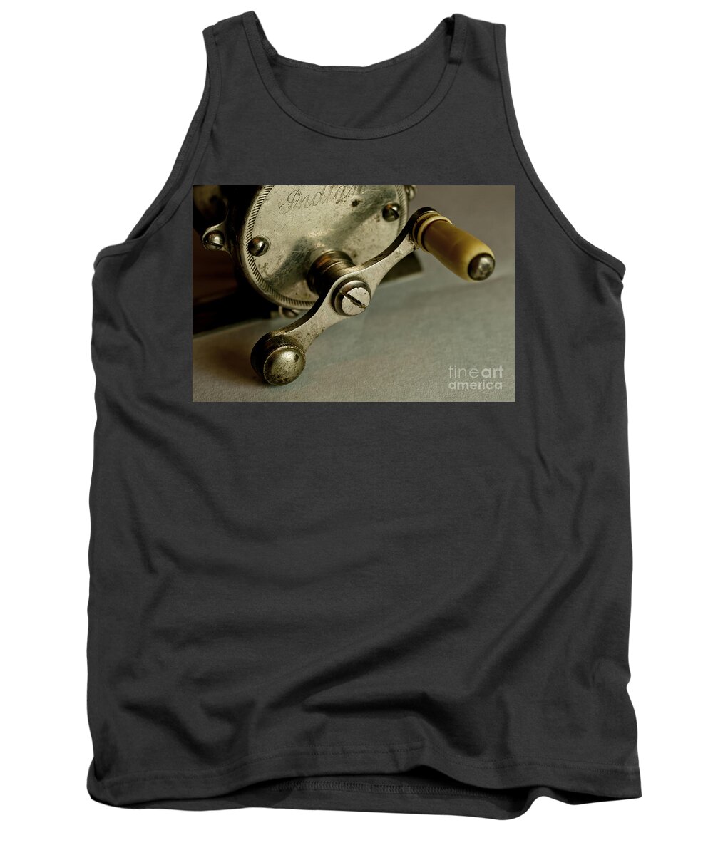 Fishing Reel Tank Top featuring the photograph Just Ride Out And Fish by Wilma Birdwell
