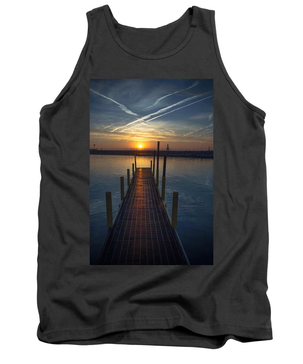 Boat Launch Tank Top featuring the photograph Launch a New Day by James Meyer