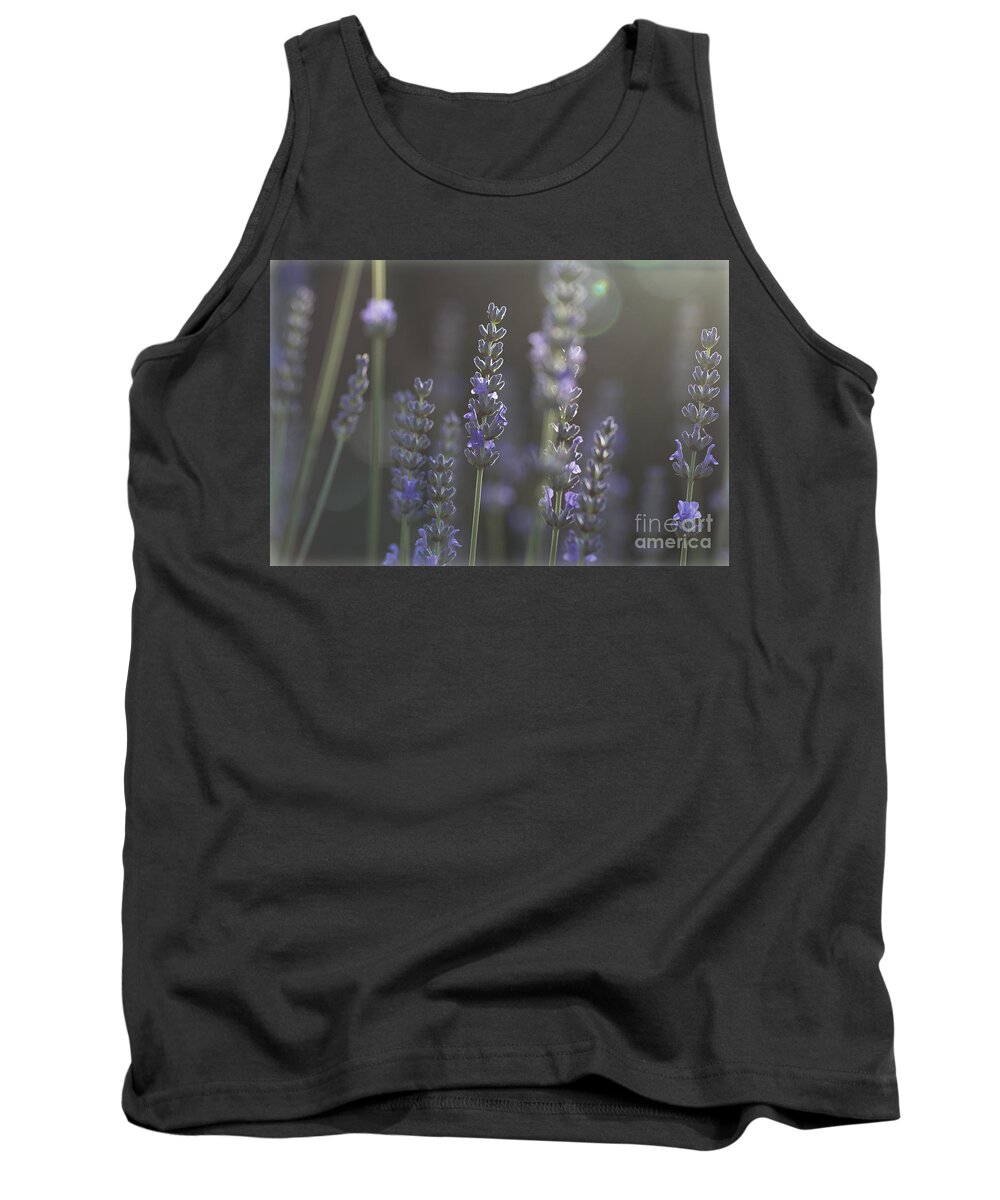 Lavender Tank Top featuring the photograph Lavender Flare. by Clare Bambers