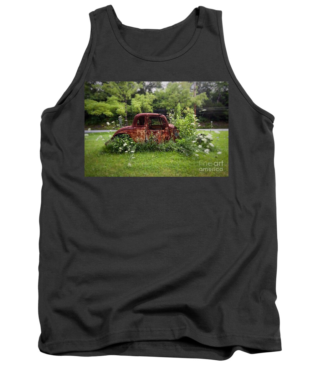 Rust Tank Top featuring the photograph Lawn Ornament by Rick Kuperberg Sr