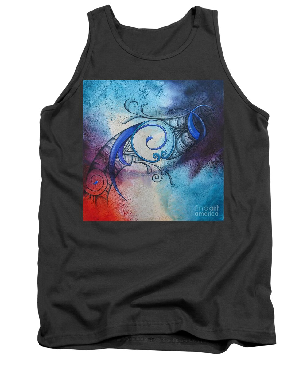 Legend Tank Top featuring the painting Legend Rima by Reina Cottier