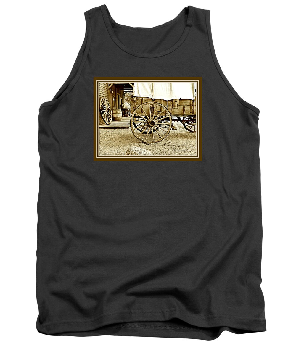 Wagon Tank Top featuring the photograph Let the old Times roll by Barbara Zahno