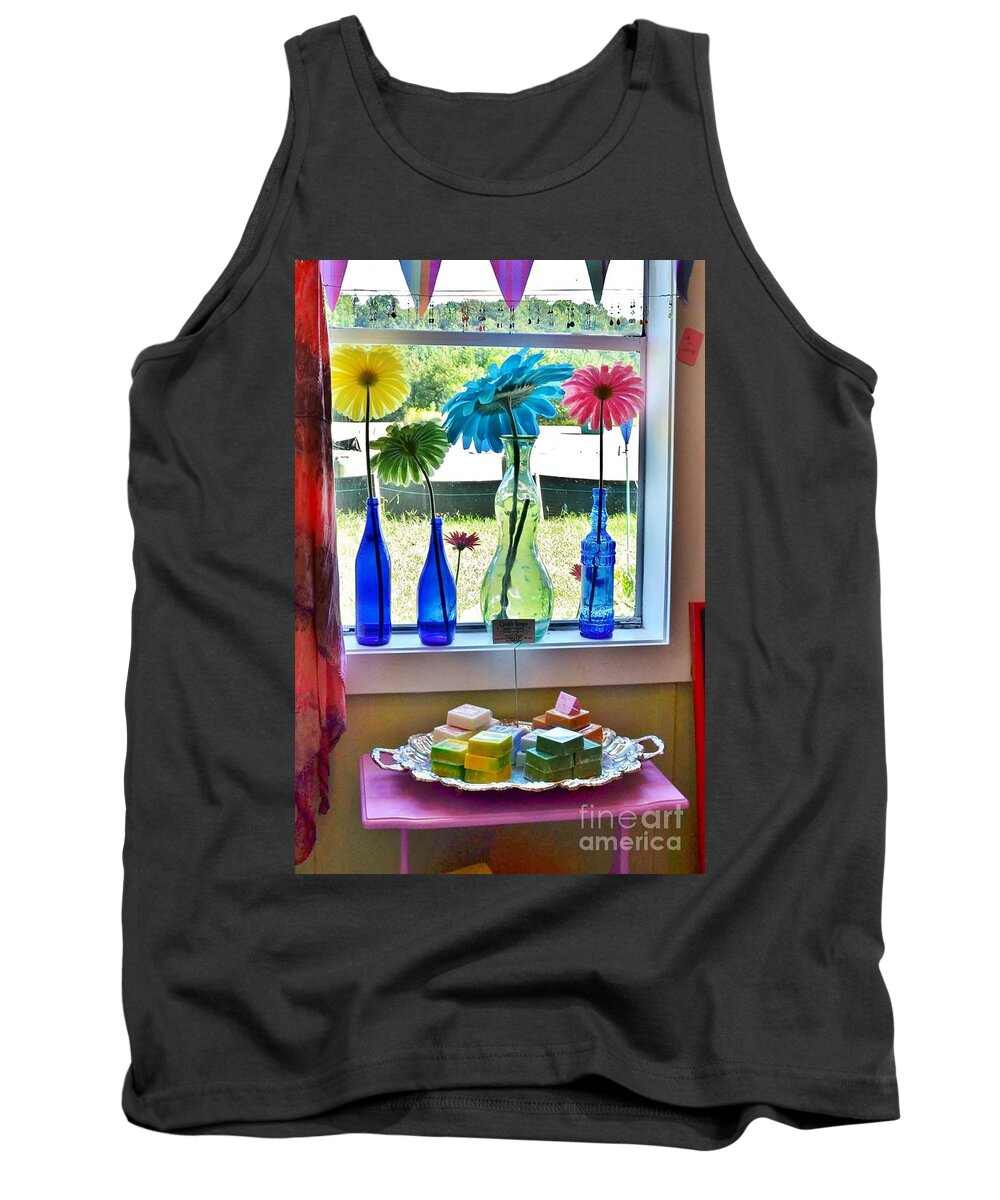 Liddy Loves Clothes Tank Top featuring the photograph Liddy Loves Clothes 8 - Clarksville Delaware by Kim Bemis